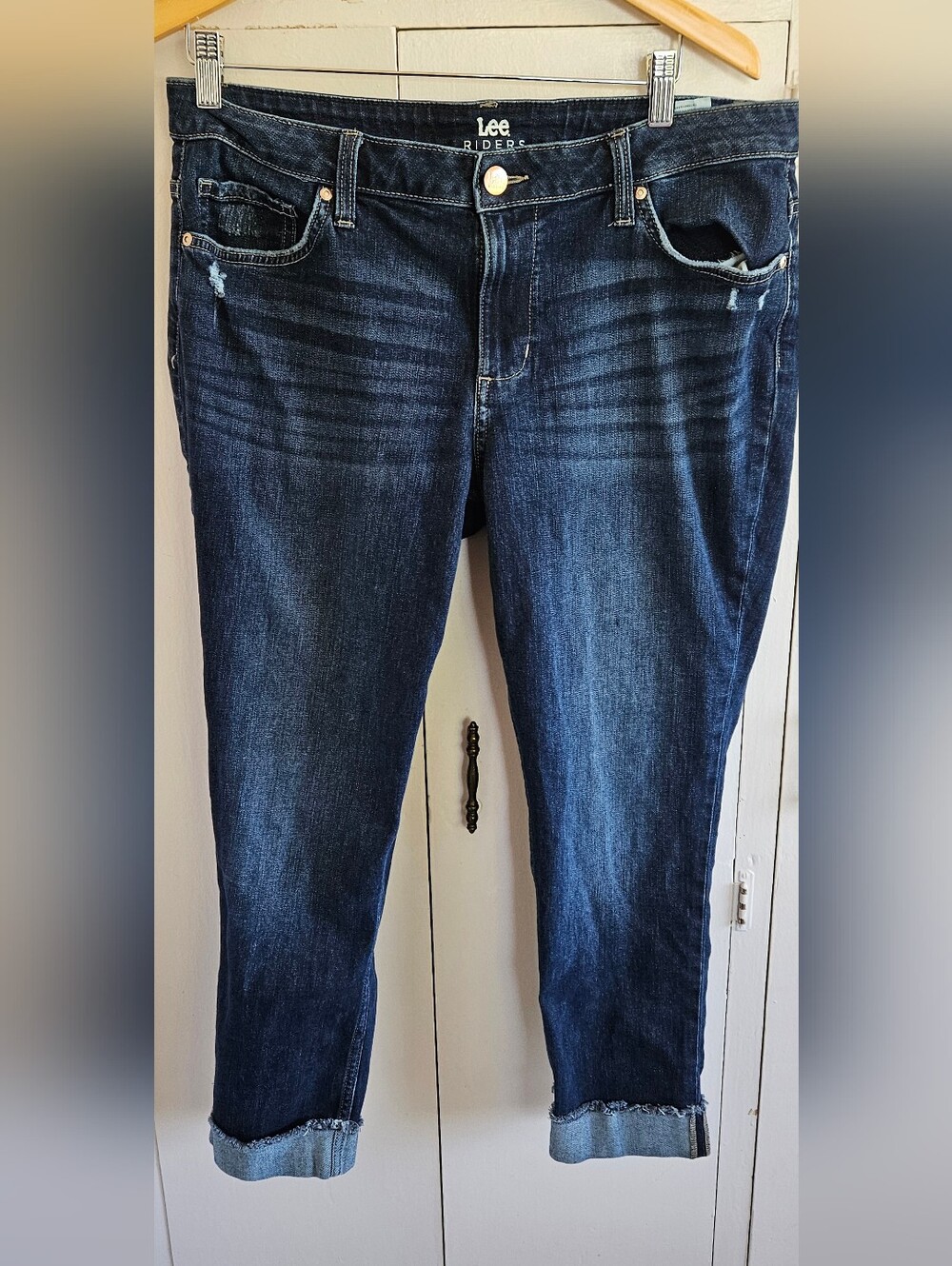 Lee Riders Classic Dark Blue Women's Stretch Jeans Size 14